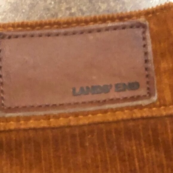 Lands’ End High Rise Straight Corduroy Jeans Rust Sz 8 - Picture 6 of 11